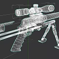 Tactical Sniper Rifle With Telescopic Scope Bipod And Long Barrel Design