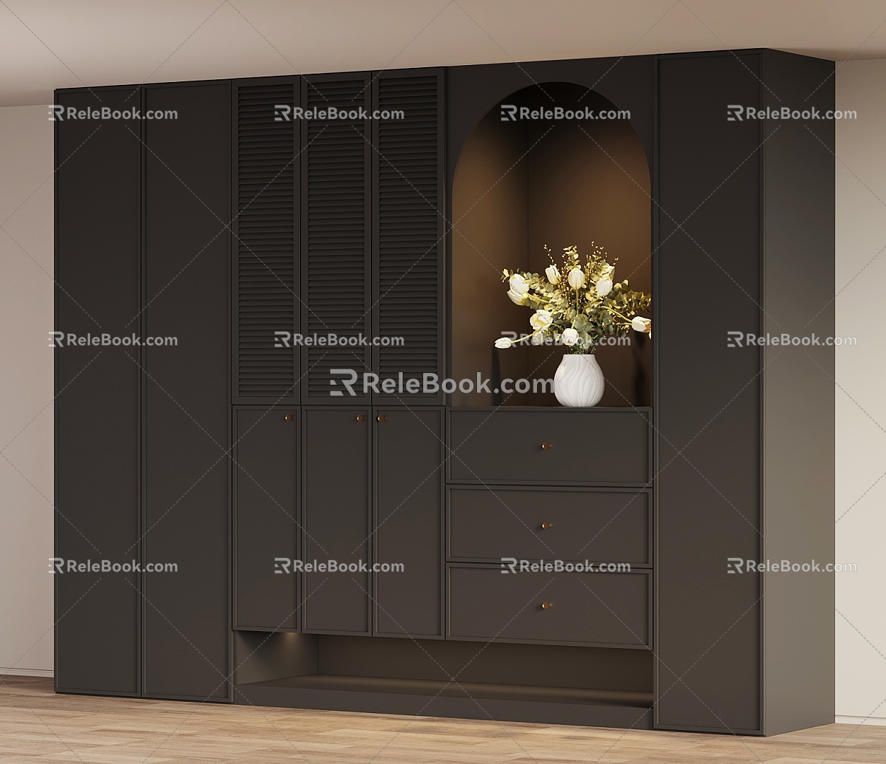 03 Shoe Cabinet French Shoe Cabinet Entrance Cabinet 3d model