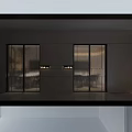 Elegant Modern Private Dining Room Interior With Round Table Chairs Chandelier And Arch Windows