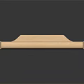 Wooden Framed Rectangular Tray Featuring Black Wavy Surface And Modern Design