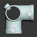 Galvanized Metal Three Way Pipe Fitting For Industrial Plumbing Systems
