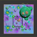 Vibrant Underwater Natural Scene with Green Coral Mushrooms Colorful Corals Seashells and Starfish