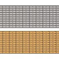 Public Facility Mailboxes With Brass Finish Numbered Compartments In Organized Rows