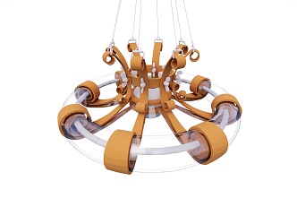 steampunk chandelier 3d model