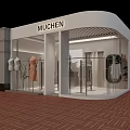 Modern Minimalist Clothing Store Interior With Clothing Racks Displayed Garments And Soft Lighting