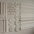 Various Plaster Mouldings With Ornate Patterns Decorative Details And Classic Styles