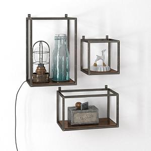 Industrial LOFT Wall Shelf Decorative Ornament Combination 3d model