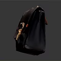 Stylish Leather Crossbody Bag With Classic Pattern Brown Exterior Red Accents And Metal Lock Closure