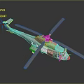 Modern Silver Helicopter With Aerodynamic Design Main Rotor And Streamlined Fuselage 3d model