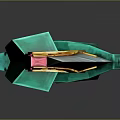 Ornate Red And Green Decorative Sword With Sharp Blade And Intricate Hilt Design