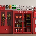 Fire hydrant fire extinguisher fire hydrant safety exit alarm fire emergency lighting 3d model