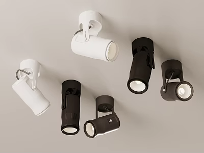 Modern Black And White Downlights And Spotlights For Indoor Lighting Fixtures 3d model