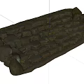 Natural Style Stone Stairs Constructed With Stacked Stone Blocks And Earthy Design