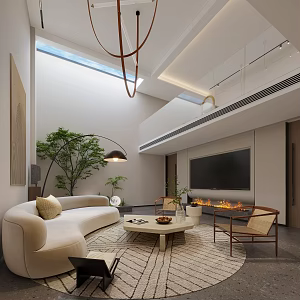 Relaxed Silent Basement Villa Basement Leisure Video Room 3d model