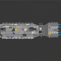 Futuristic Space Station Model with Detailed Exterior and Reflective Surface