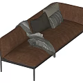 Middle-style multiplayer sofa 3d model