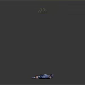 Streamlined Blue Single Seat Race Car With Black Red Rimmed Wheels And Shiny Body