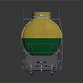 Yellow and Green WITRON Tank Train Car with Ladder and Top Platform