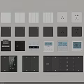 Various Design Switch Panels in White Black with Socket and Smart Control Features