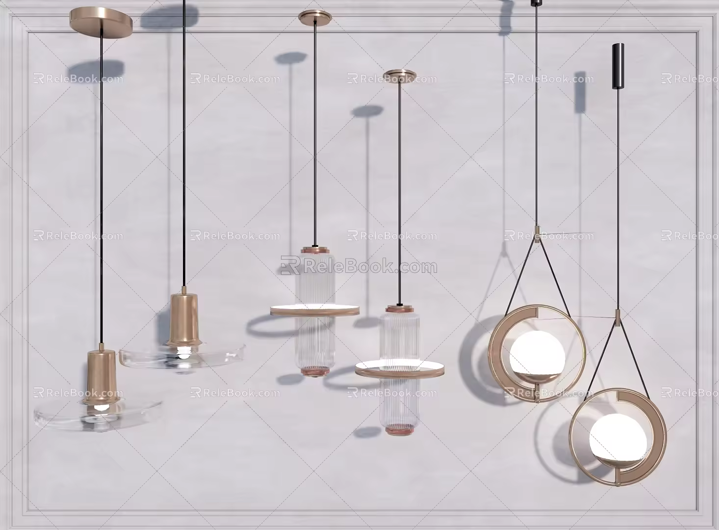 Modern chandelier 3d model