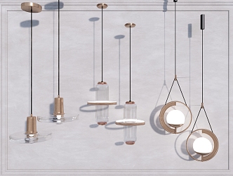 Modern chandelier 3d model