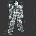 Game Movie Character Optimus Prime With Red Blue Mechanical Design And Detailed Armor
