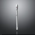 White Vertical Space Rocket Launch Vehicle For Modern Aerospace Missions