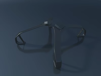 Modern Metallic Support Bracket Structure With Industrial Design And 3D Rendered Details 3d model
