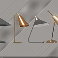 Modern Desk Lamps with Conical Shades Metal Bases and Different Design Styles