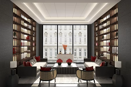 New Chinese Living Room 3d model