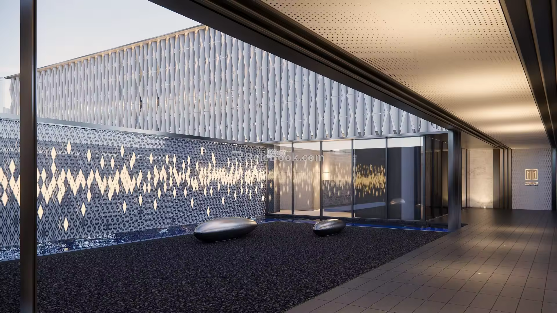 Modern Exhibition Hall Architecture Sales Office Architecture Exhibition Hall Architecture Demonstration Area Landscape 3d model