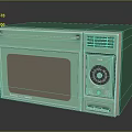 Vintage Green Sunbeam Microwave Oven With Knob Control Panel And Handle Design