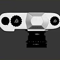 Olympus Retro Style Camera With White Body And Brown Wooden Accents