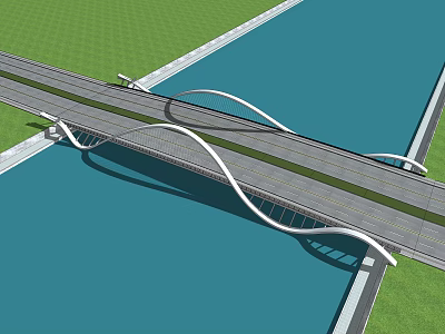 Creative Bridge Modern Bridge 3d model