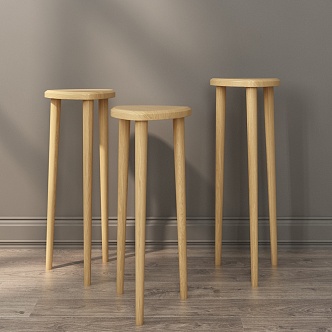 Nordic Bar Stool 3d model