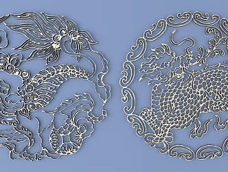 Metal Carved Traditional Pattern Carved Pattern 3d model