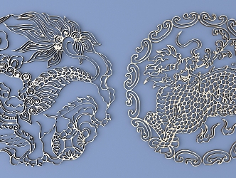 Metal Carved Traditional Pattern Carved Pattern 3d model