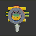 Honeywell Yellow Household Safety Device With Digital Green Screen And Circular Metal Structure