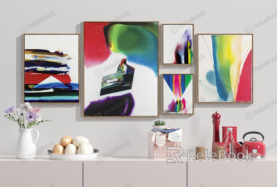 Modern Abstract Painting Abstract Hanging Painting Combination Ornaments model