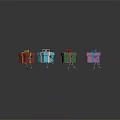 Colorful Gift Boxes With Decorative Ribbons And Cartoon Legs For Festive Decor