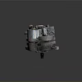 Vintage Automotive Alternator Metal Mechanical Component With Detailed Surface Texture And Structure
