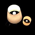 Stylish Table Lamps Featuring White Speckled Ceramic And Black Bases With Fabric Shades