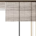 Natural Bamboo Window Blinds With Modern Design For Home Interior Decor 3d model