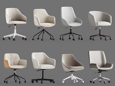Modern Leisure Chair Design With Various Fabric Styles And Swivel Metal Bases 3d model