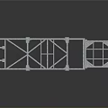 Scenic View Of Industrial Metal Frame Structure With Reflective Surface And Dark Background