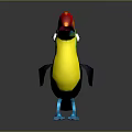Vibrant Flying Toucan Bird With Colorful Beak Yellow Body And Blue Feet