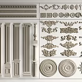 Ornate Architectural Carvings Featuring Moldings Columns Reliefs And Intricate Patterns