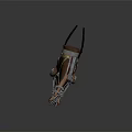 Detailed Leather Combat Gloves With Metal Claws Straps Plates And Fantasy Design