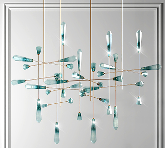 Light Luxury Crystal Chandelier Decorative Chandelier 3d model