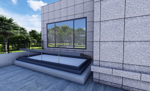 Three-chain sunroof 3d model